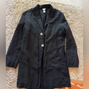 J. Jill Black Long Blazer Coat